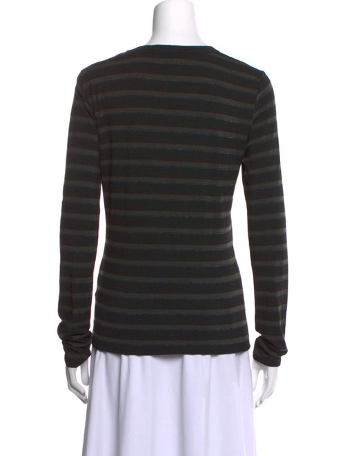 Veronica Beard Striped Crew Neck Sweatshirt