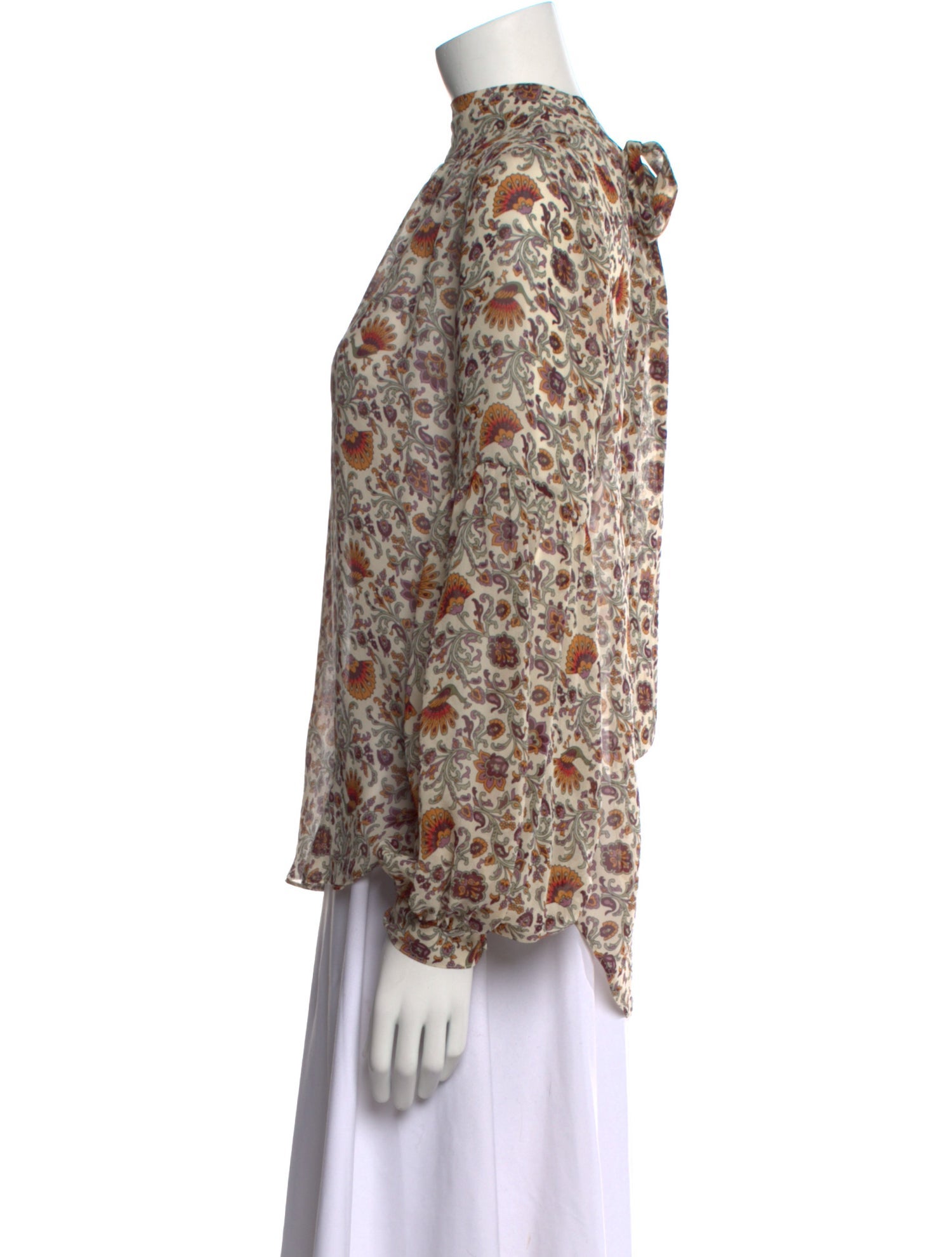 Veronica Beard Silk Floral Print Blouse