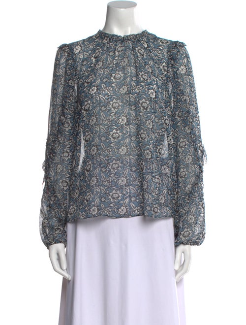 Veronica Beard Silk Floral Print Blouse