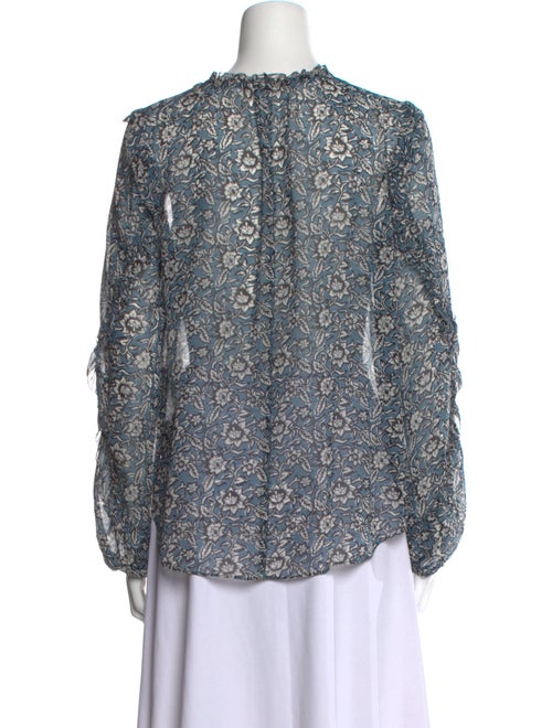 Veronica Beard Silk Floral Print Blouse