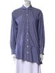 Veronica Beard Striped Long Sleeve Button-Up Top