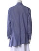 Veronica Beard Striped Long Sleeve Button-Up Top