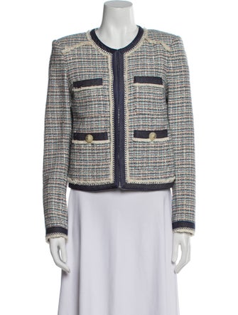 Veronica Beard Tweed Pattern Evening Jacket