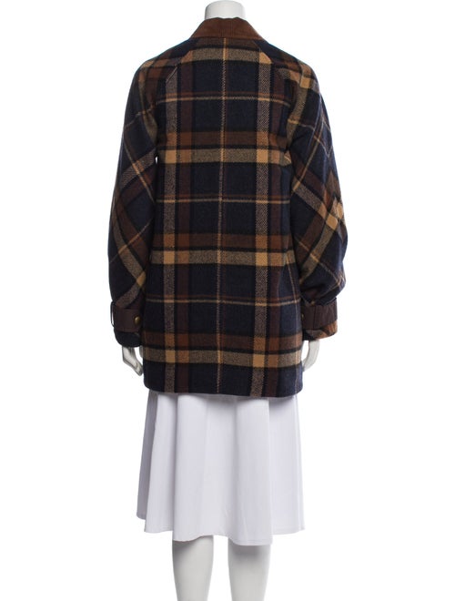 Veronica Beard Plaid Print Coat