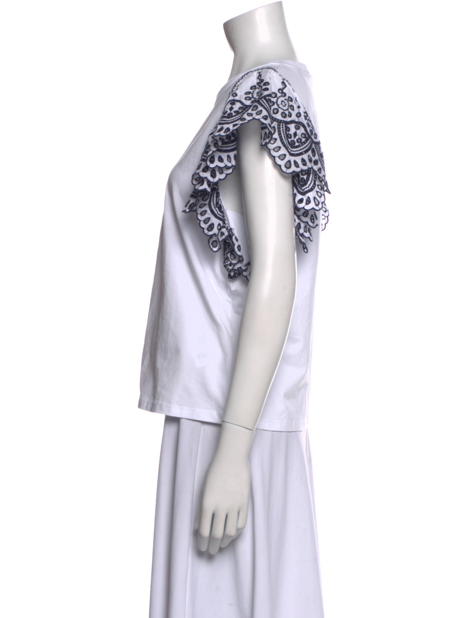 Veronica Beard Graphic Print Scoop Neck T-Shirt w/ Tags