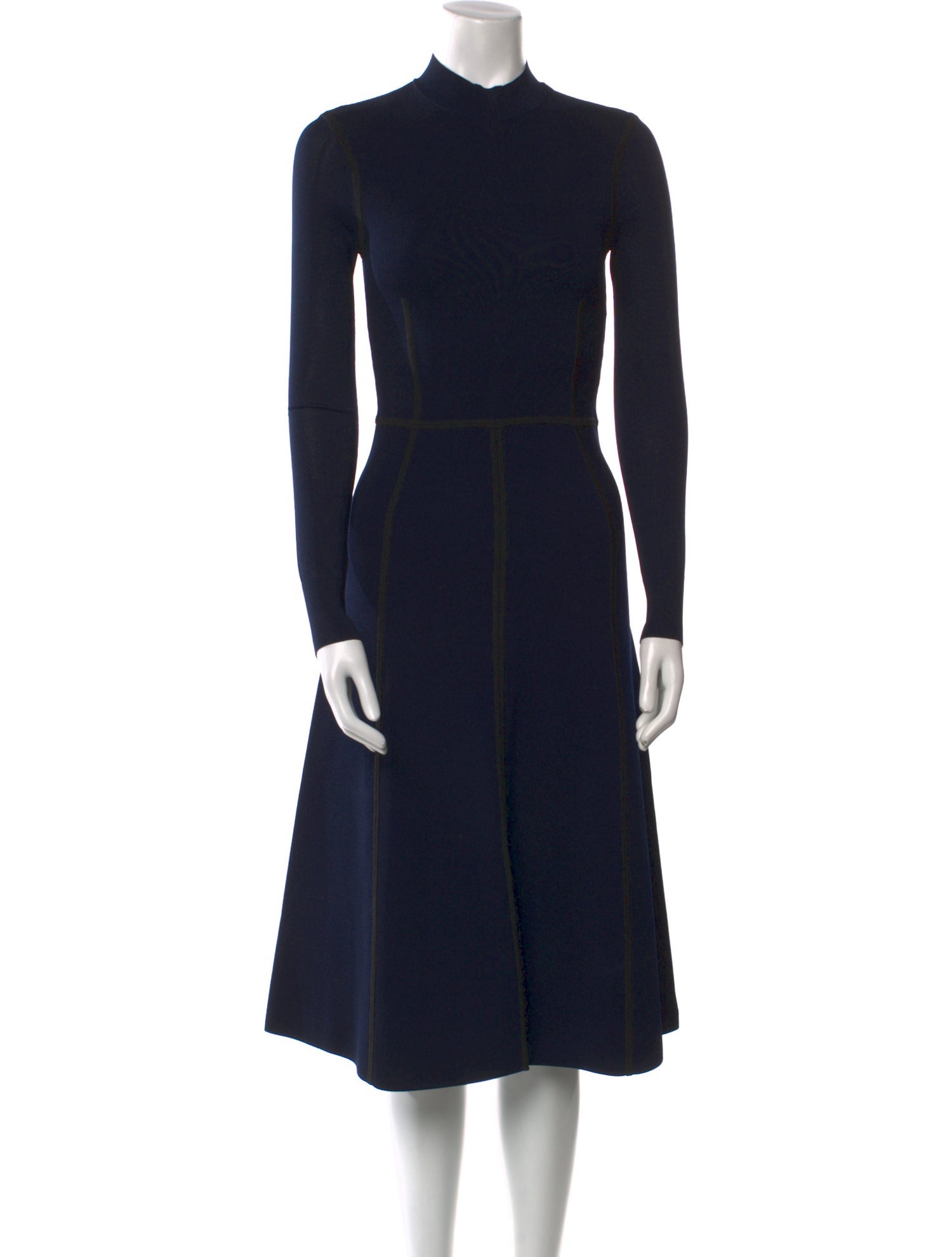 Veronica Beard Mock Neck Midi Length Dress