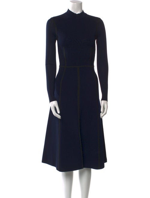 Veronica Beard Mock Neck Midi Length Dress