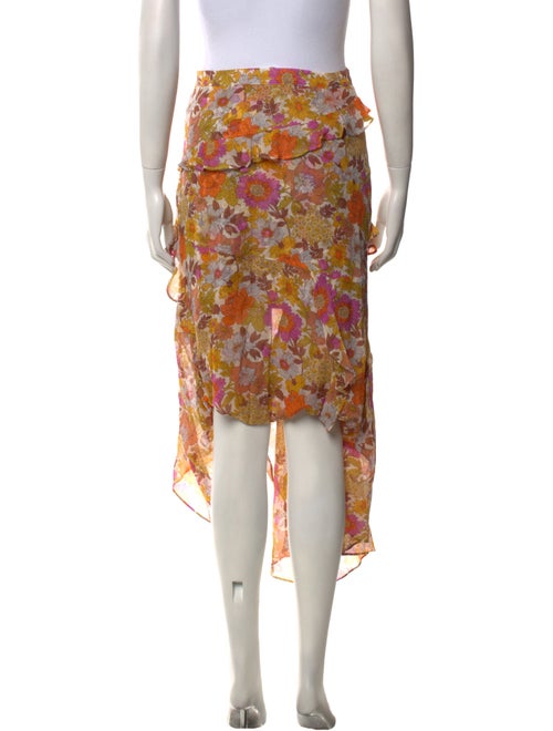 Veronica Beard Silk Midi Length Skirt