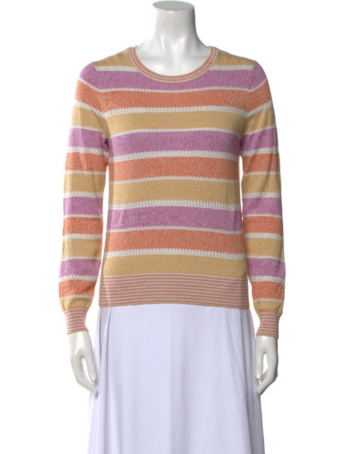 Veronica Beard Striped Scoop Neck Sweater