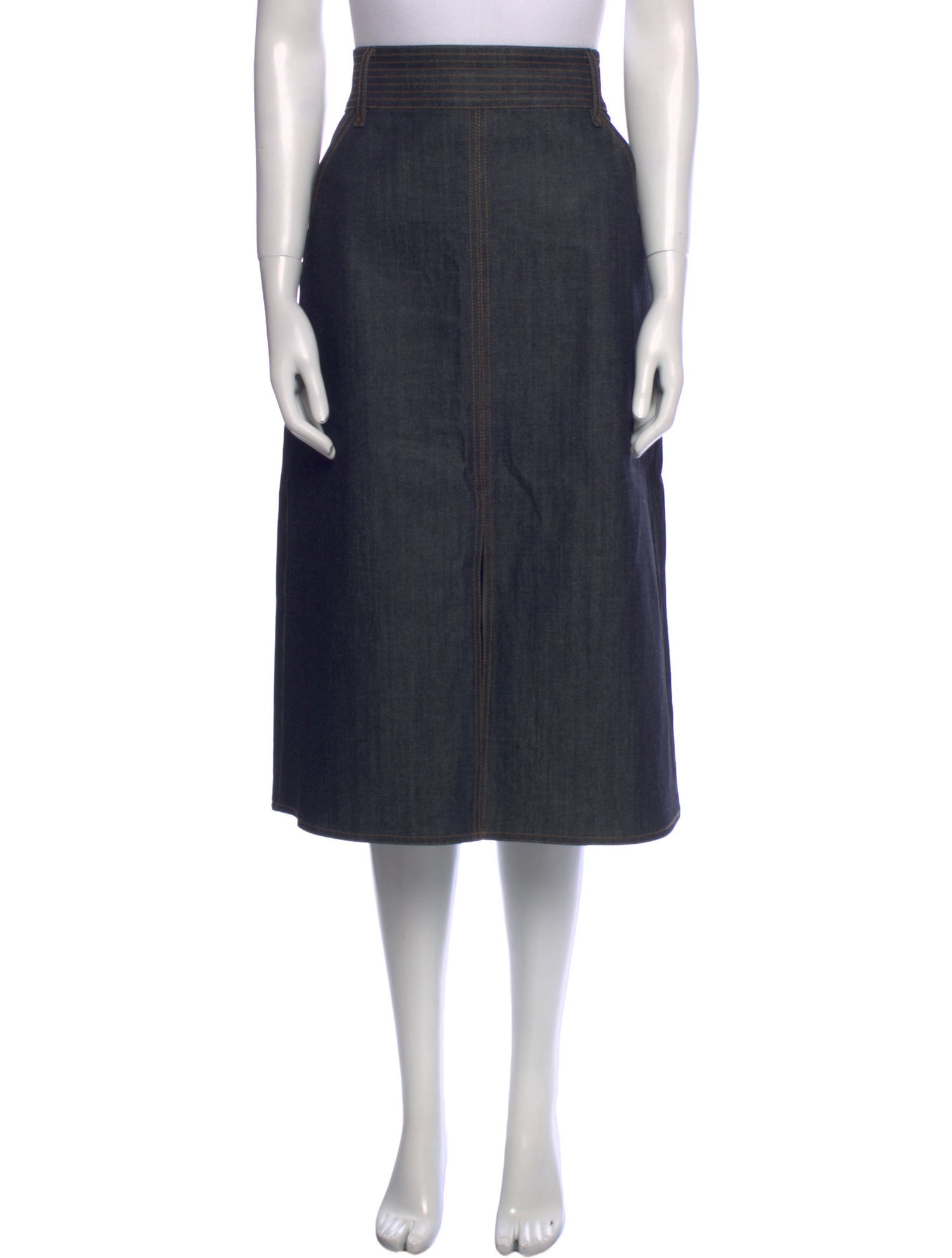 Veronica Beard Embroidered Accent Midi Length Skirt