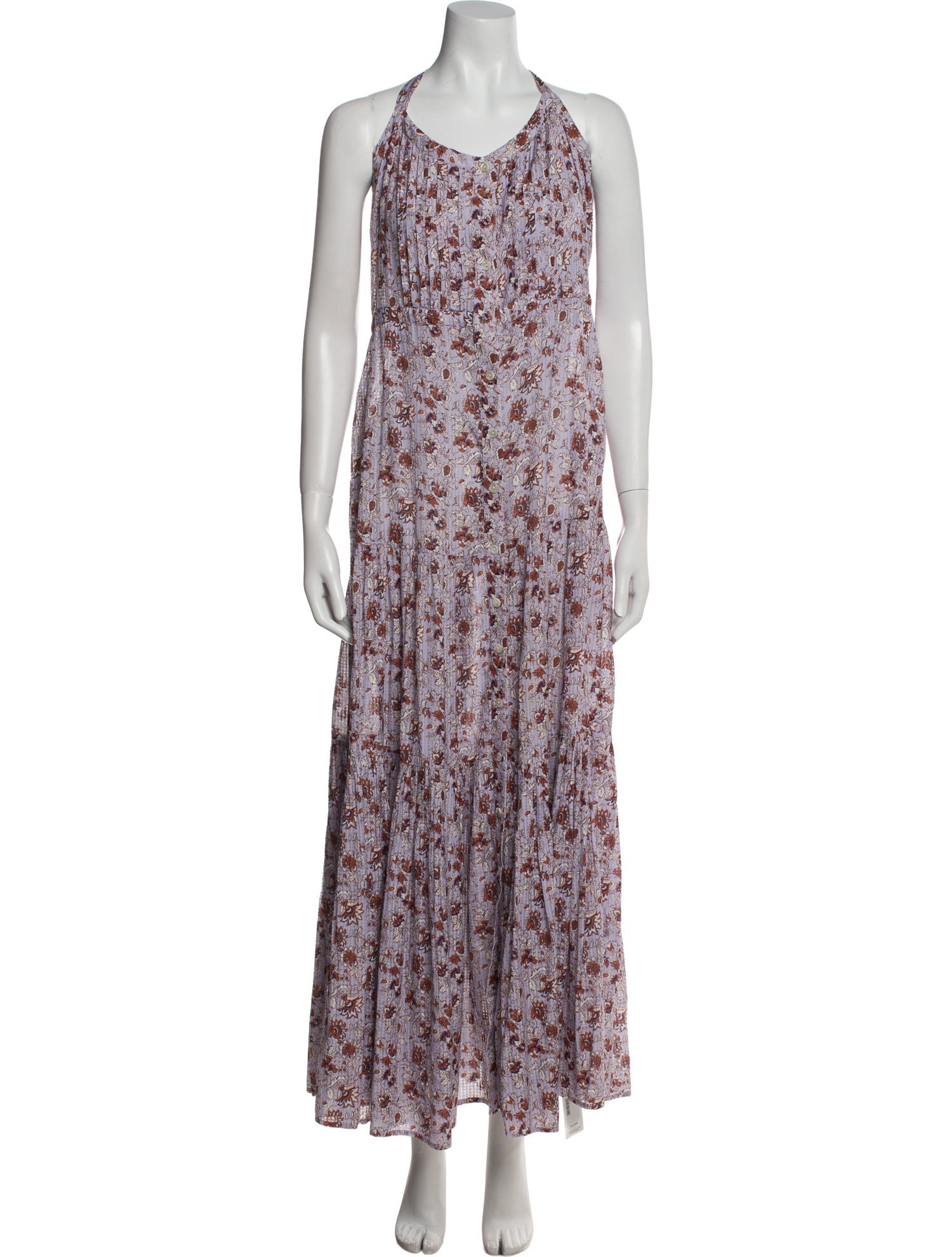 Veronica Beard Floral Print Long Dress