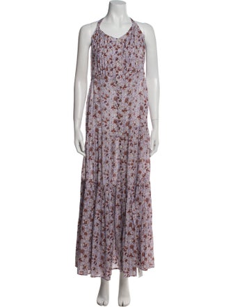 Veronica Beard Floral Print Long Dress