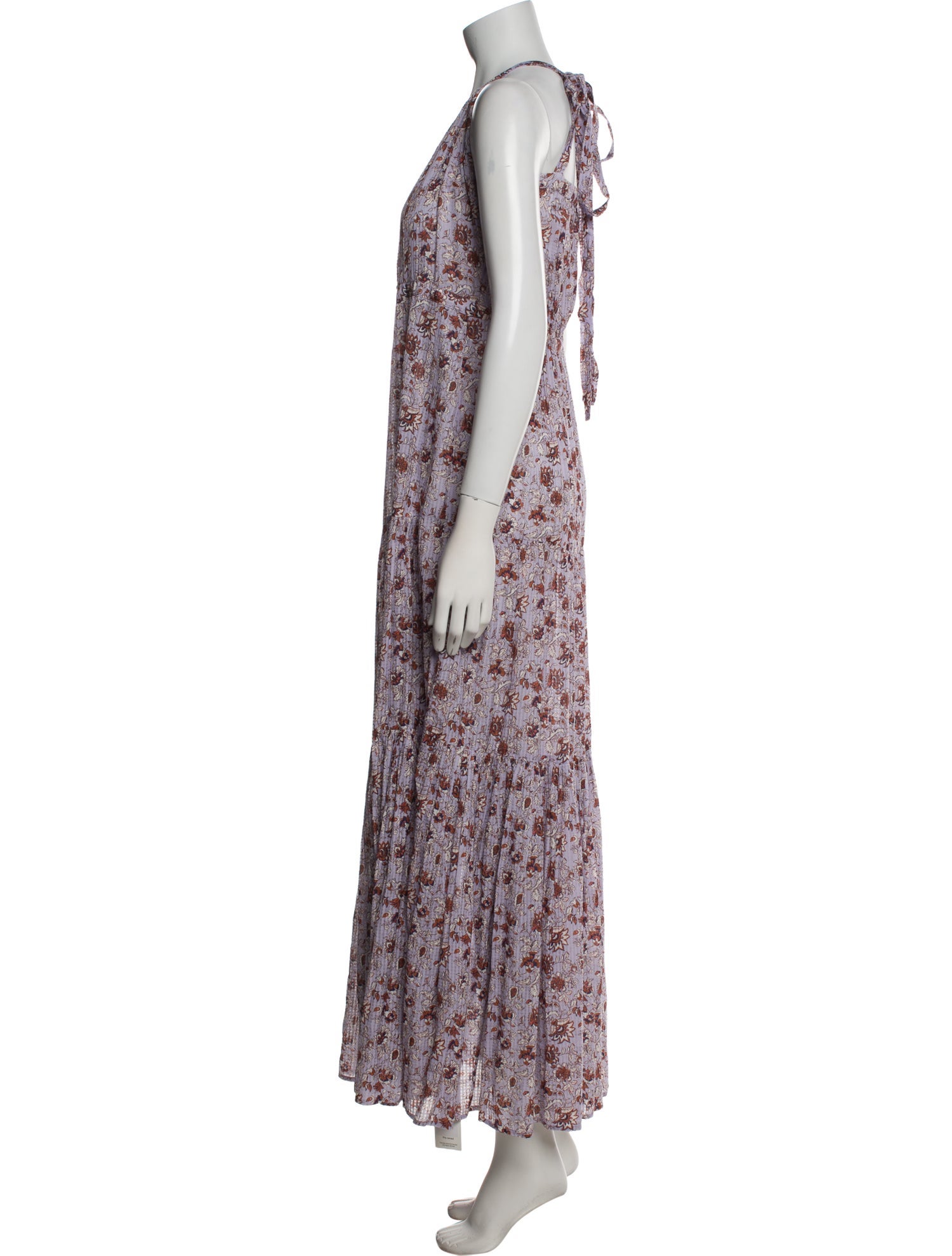 Veronica Beard Floral Print Long Dress