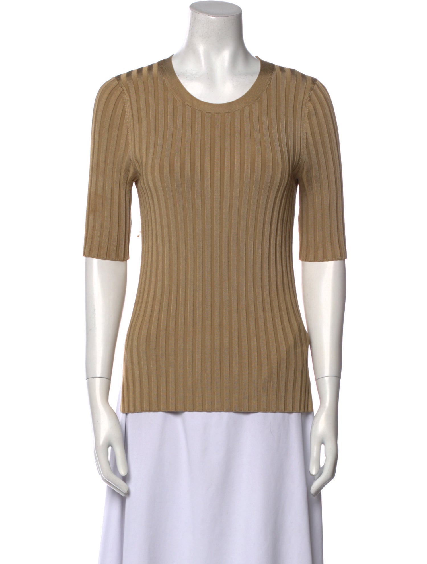 Veronica Beard Scoop Neck Short Sleeve Top