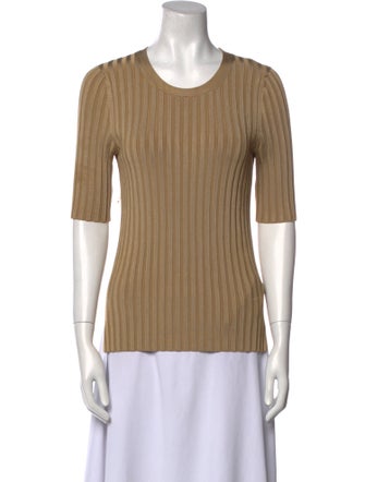 Veronica Beard Scoop Neck Short Sleeve Top