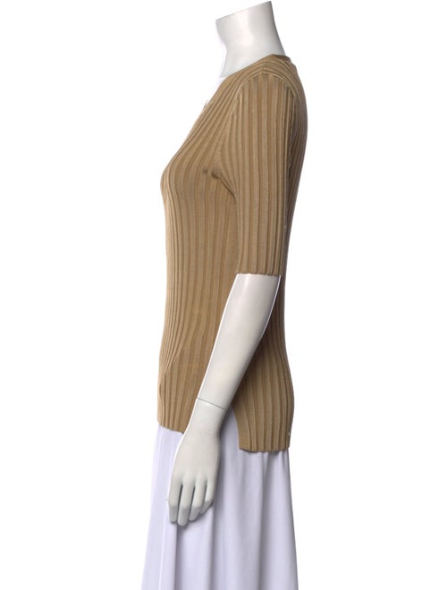 Veronica Beard Scoop Neck Short Sleeve Top