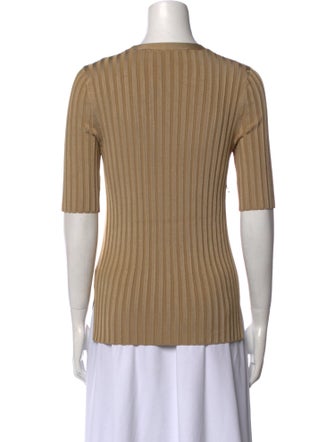 Veronica Beard Scoop Neck Short Sleeve Top