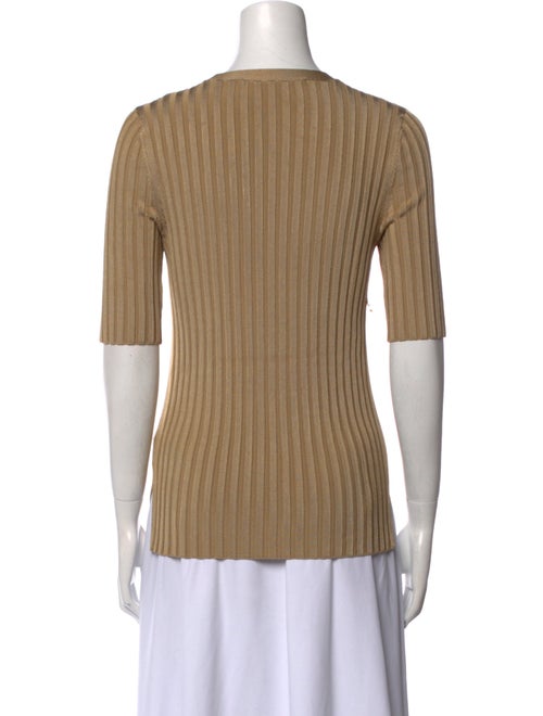 Veronica Beard Scoop Neck Short Sleeve Top