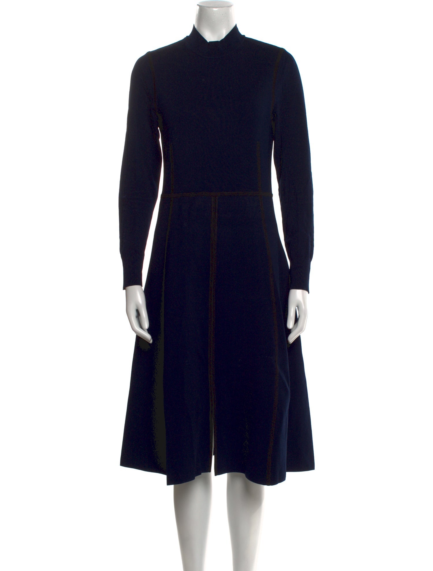 Veronica Beard Mock Neck Midi Length Dress