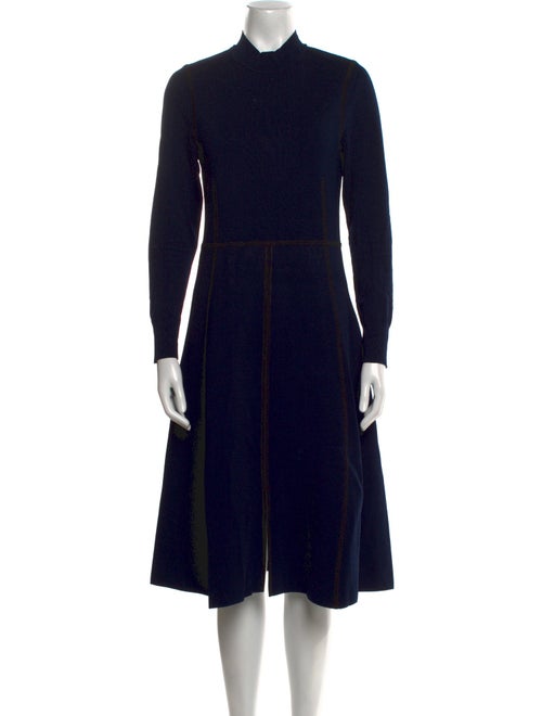 Veronica Beard Mock Neck Midi Length Dress