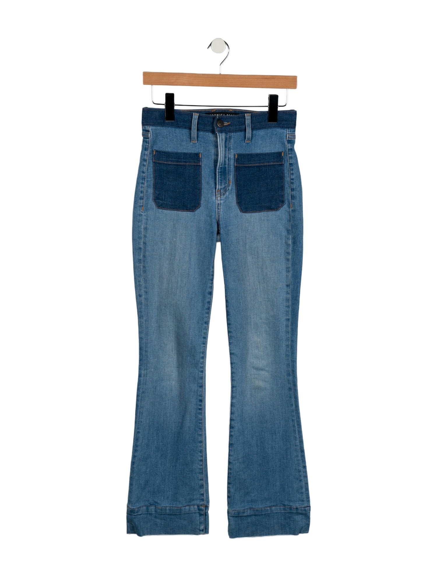 Veronica Beard Mid-Rise Straight Leg Jeans