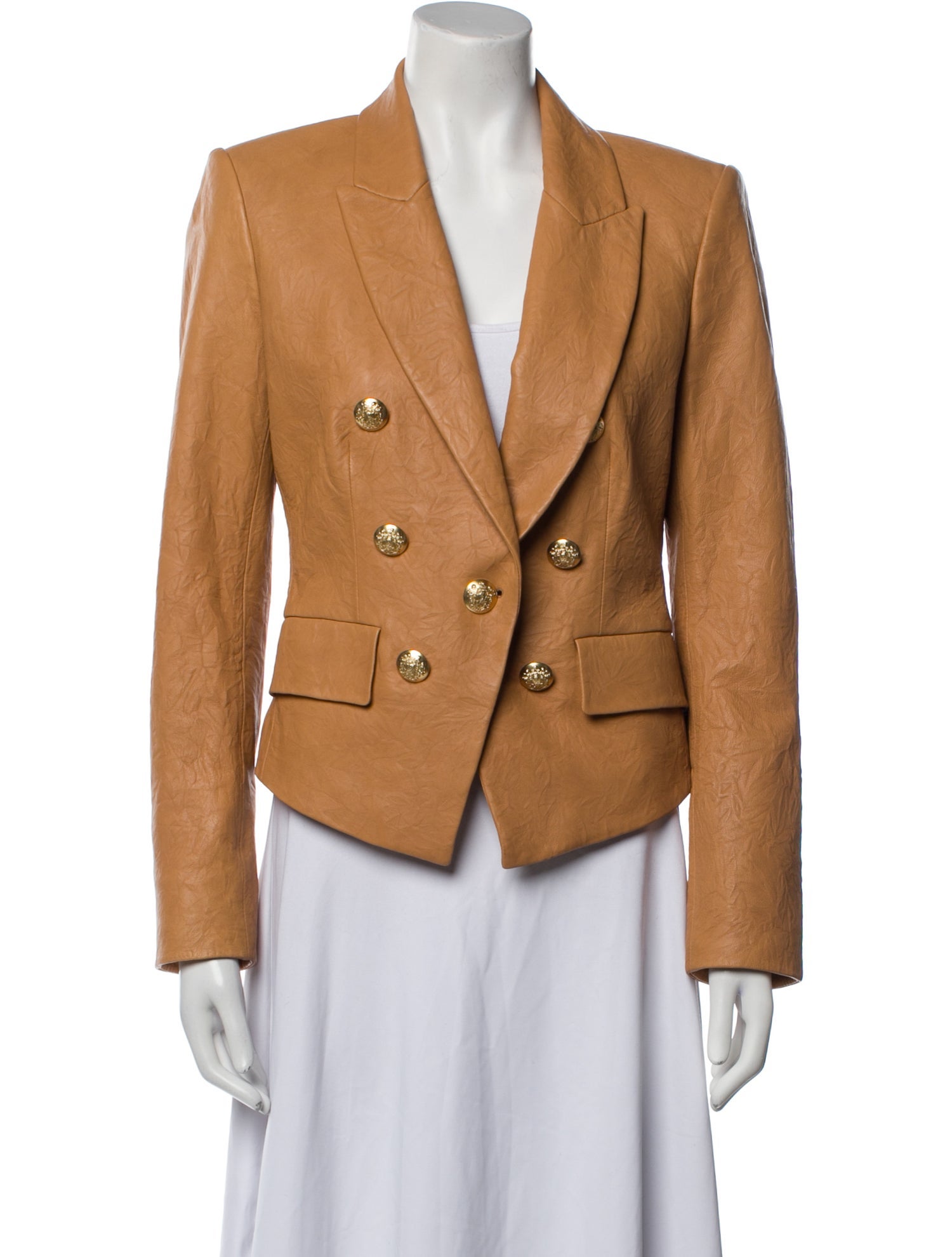 Veronica Beard Lamb Leather Blazer