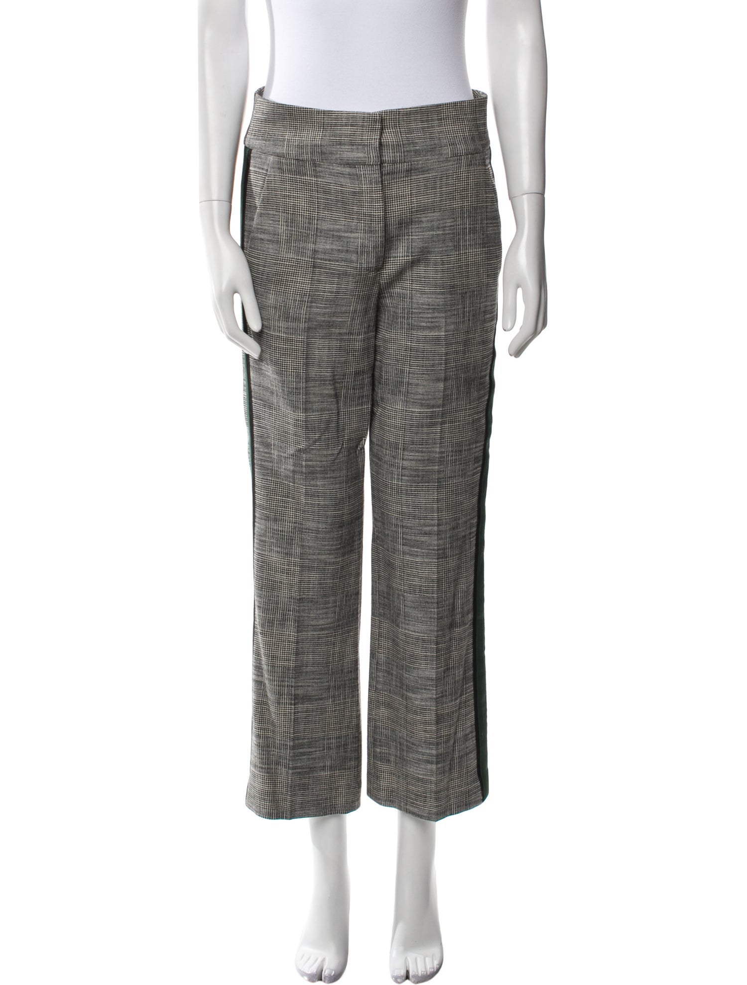 Veronica Beard Plaid Print Wide Leg Pants