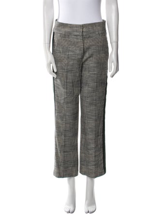 Veronica Beard Plaid Print Wide Leg Pants