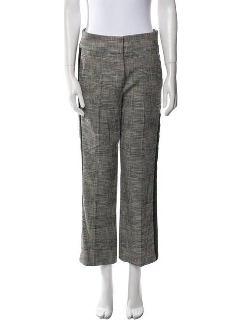 Veronica Beard Plaid Print Wide Leg Pants