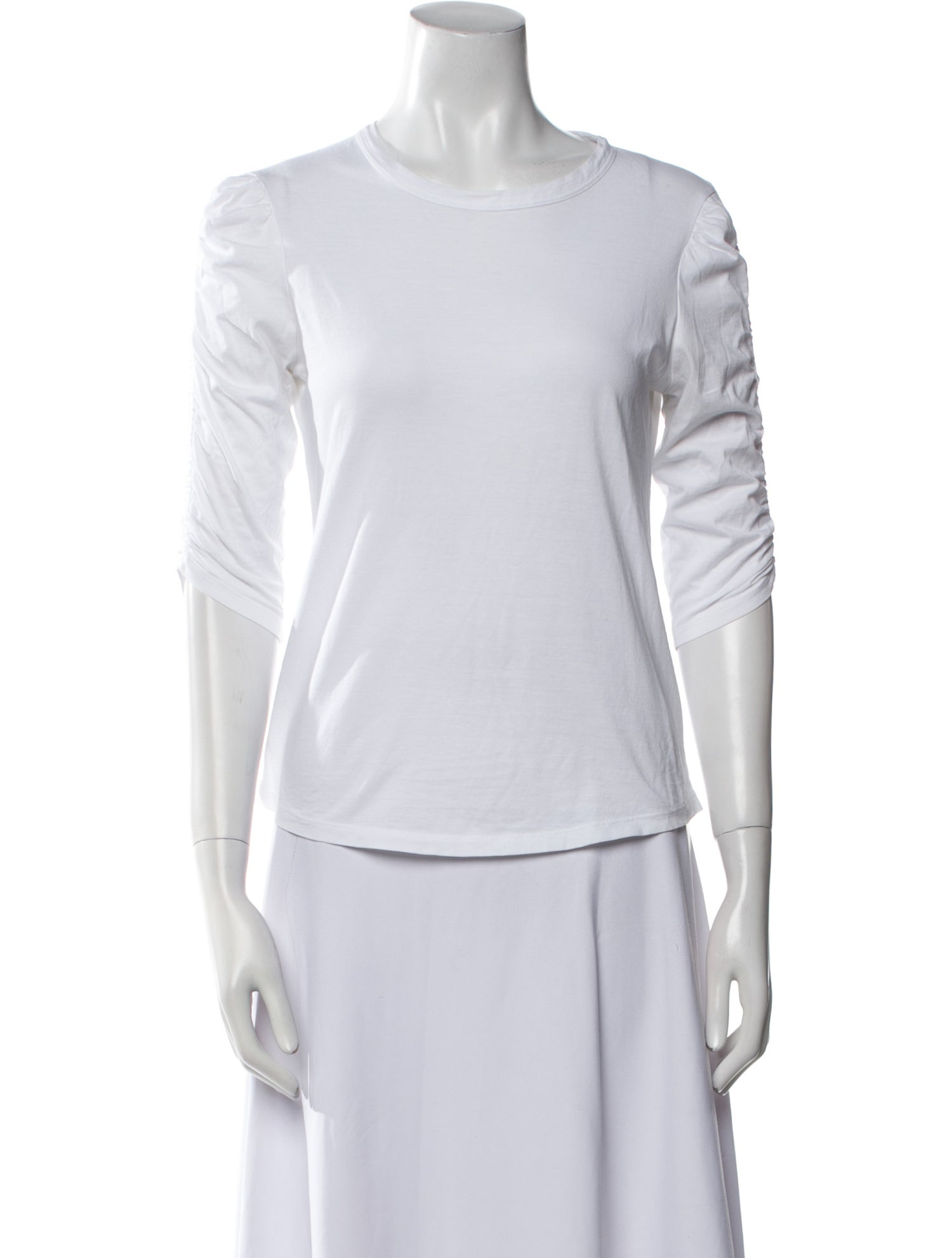 Veronica Beard Crew Neck Three-Quarter Sleeve T-Shirt