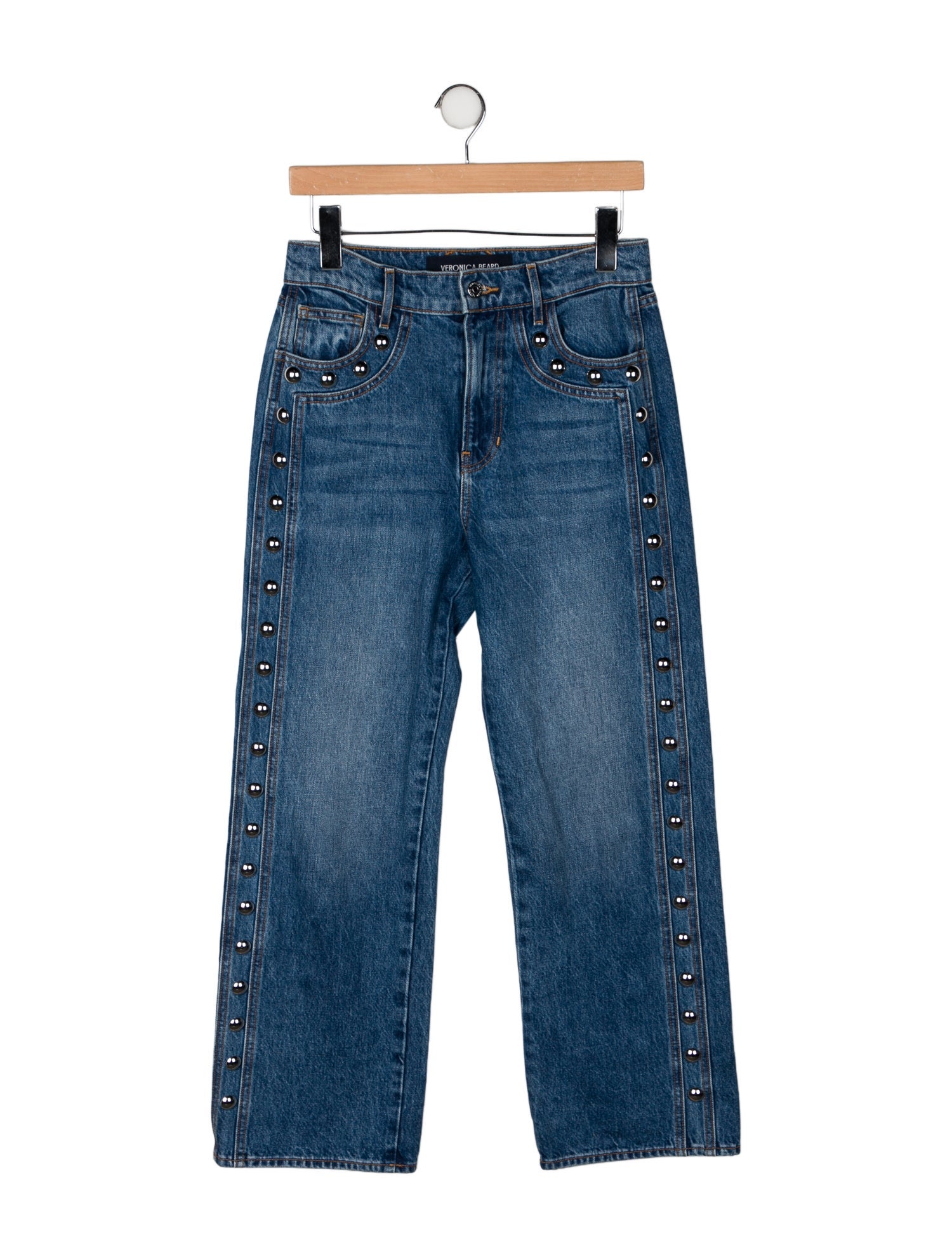 Veronica Beard High-Rise Wide Leg Jeans