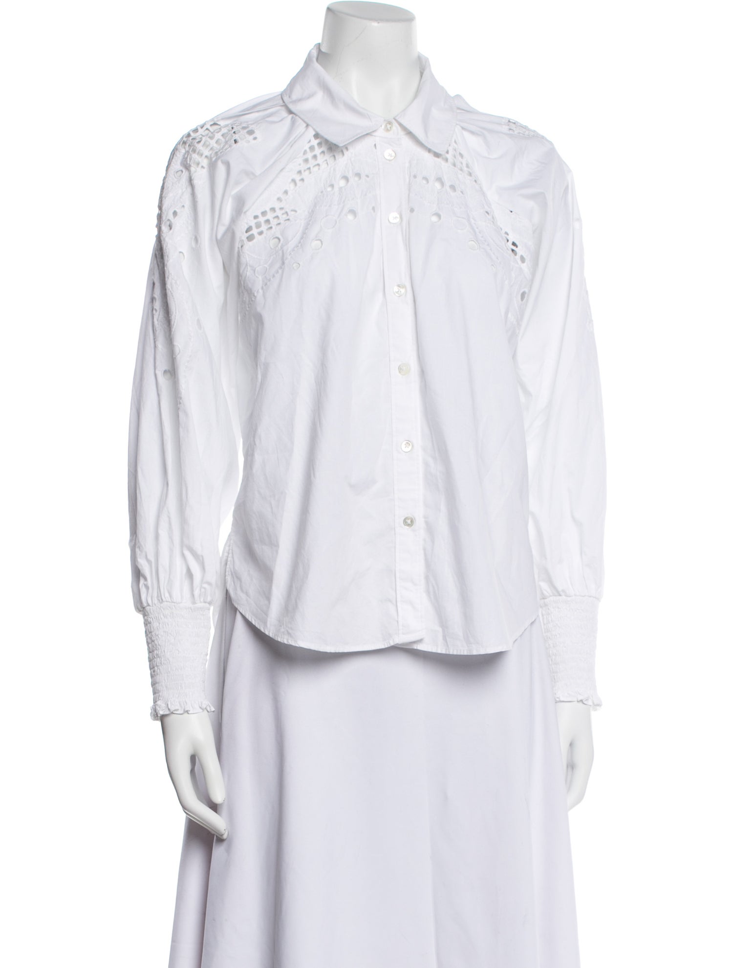 Veronica Beard Long Sleeve Button-Up Top