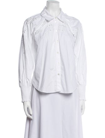 Veronica Beard Long Sleeve Button-Up Top
