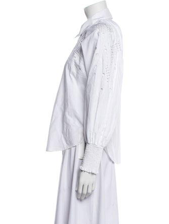 Veronica Beard Long Sleeve Button-Up Top