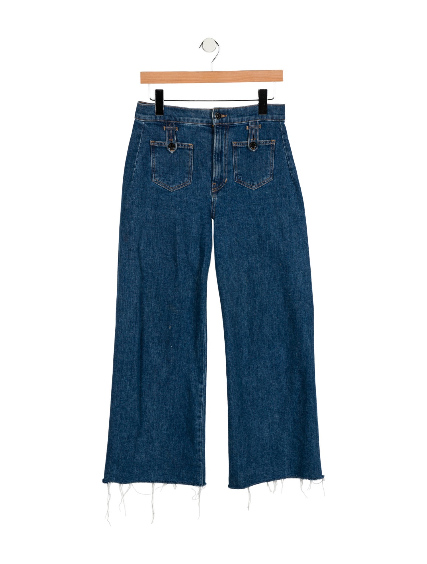 Veronica Beard High-Rise Wide Leg Jeans