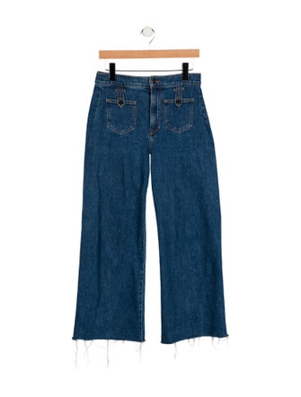 Veronica Beard High-Rise Wide Leg Jeans