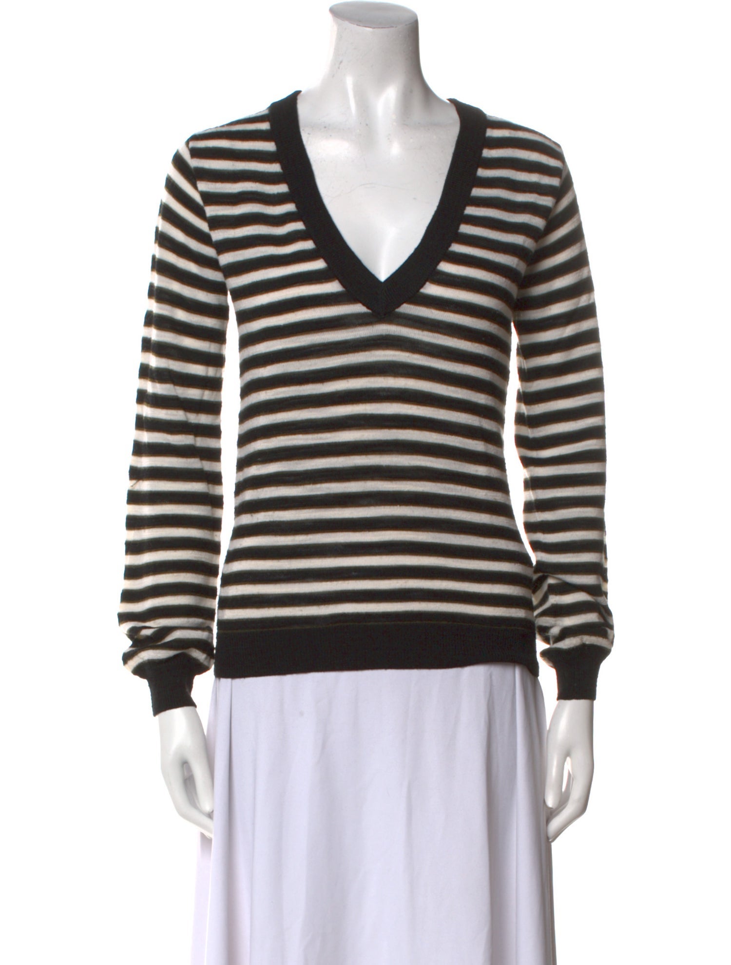 Veronica Beard Merino Wool Striped Top