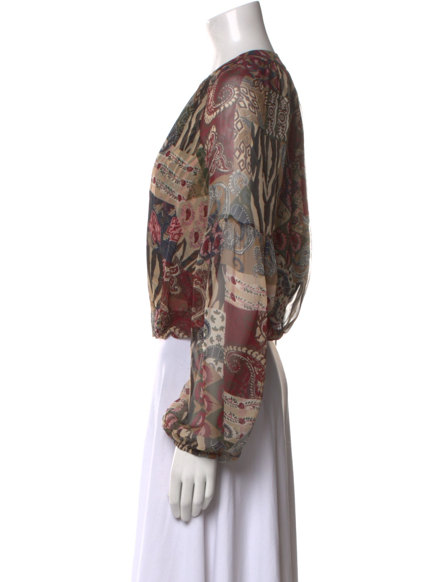 Veronica Beard Silk Printed Blouse