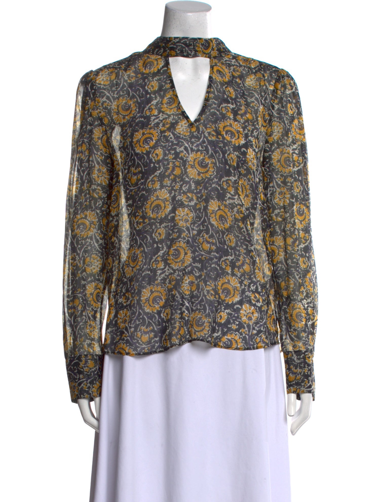 Veronica Beard Silk Floral Print Blouse