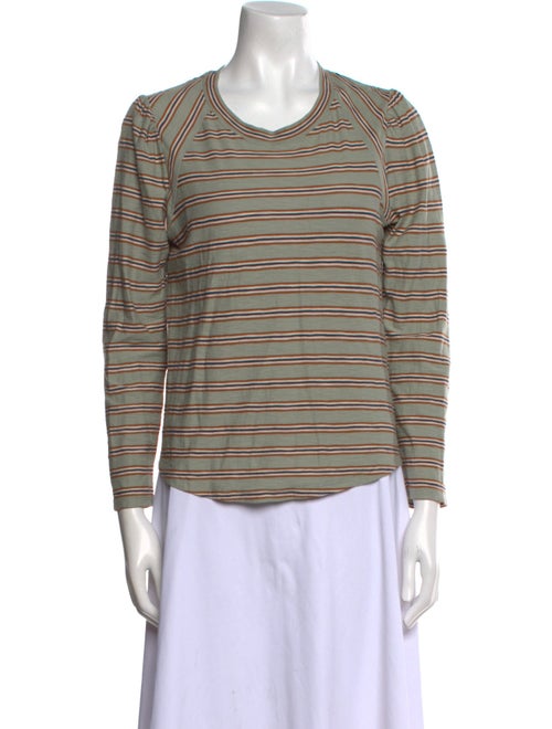 Veronica Beard Striped Crew Neck Top