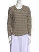 Veronica Beard Striped Crew Neck Top