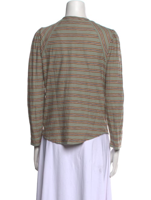 Veronica Beard Striped Crew Neck Top