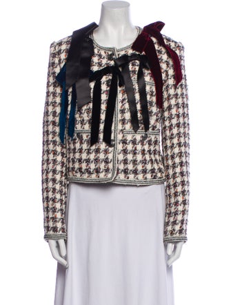 Veronica Beard Plaid Print Evening Jacket