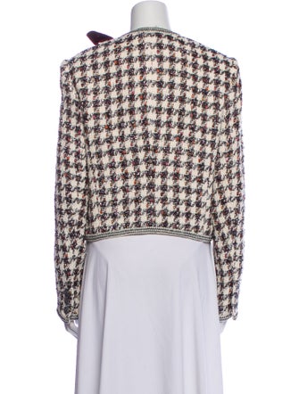 Veronica Beard Plaid Print Evening Jacket