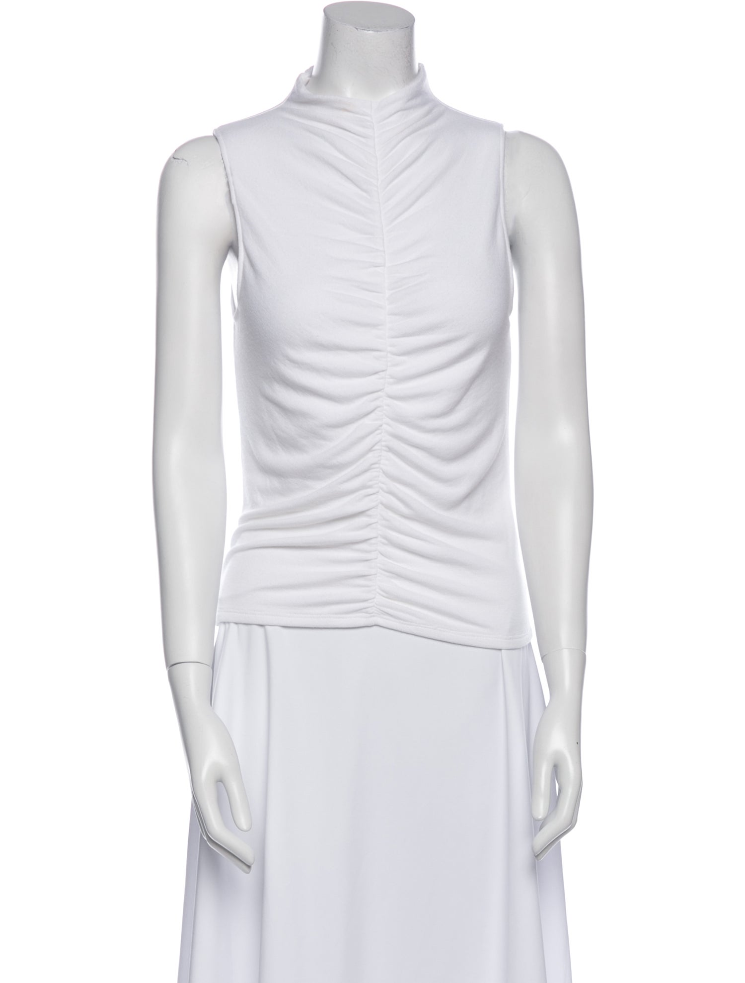 Veronica Beard Mock Neck Sleeveless Top