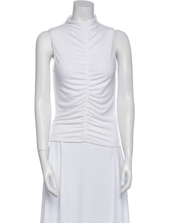 Veronica Beard Mock Neck Sleeveless Top