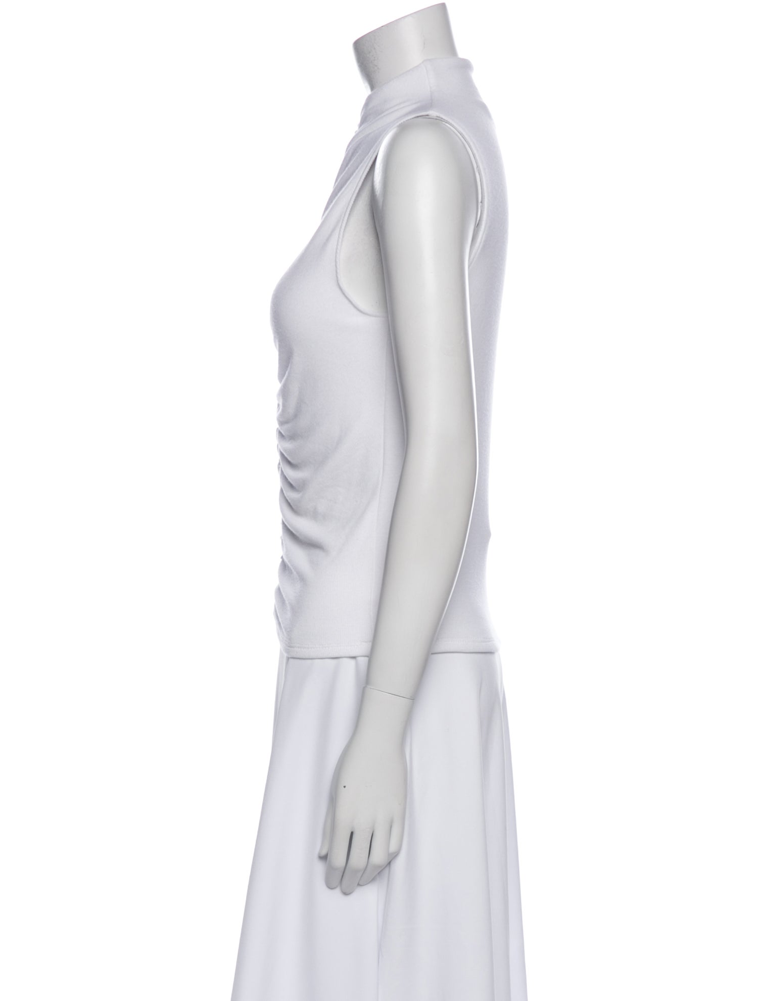 Veronica Beard Mock Neck Sleeveless Top