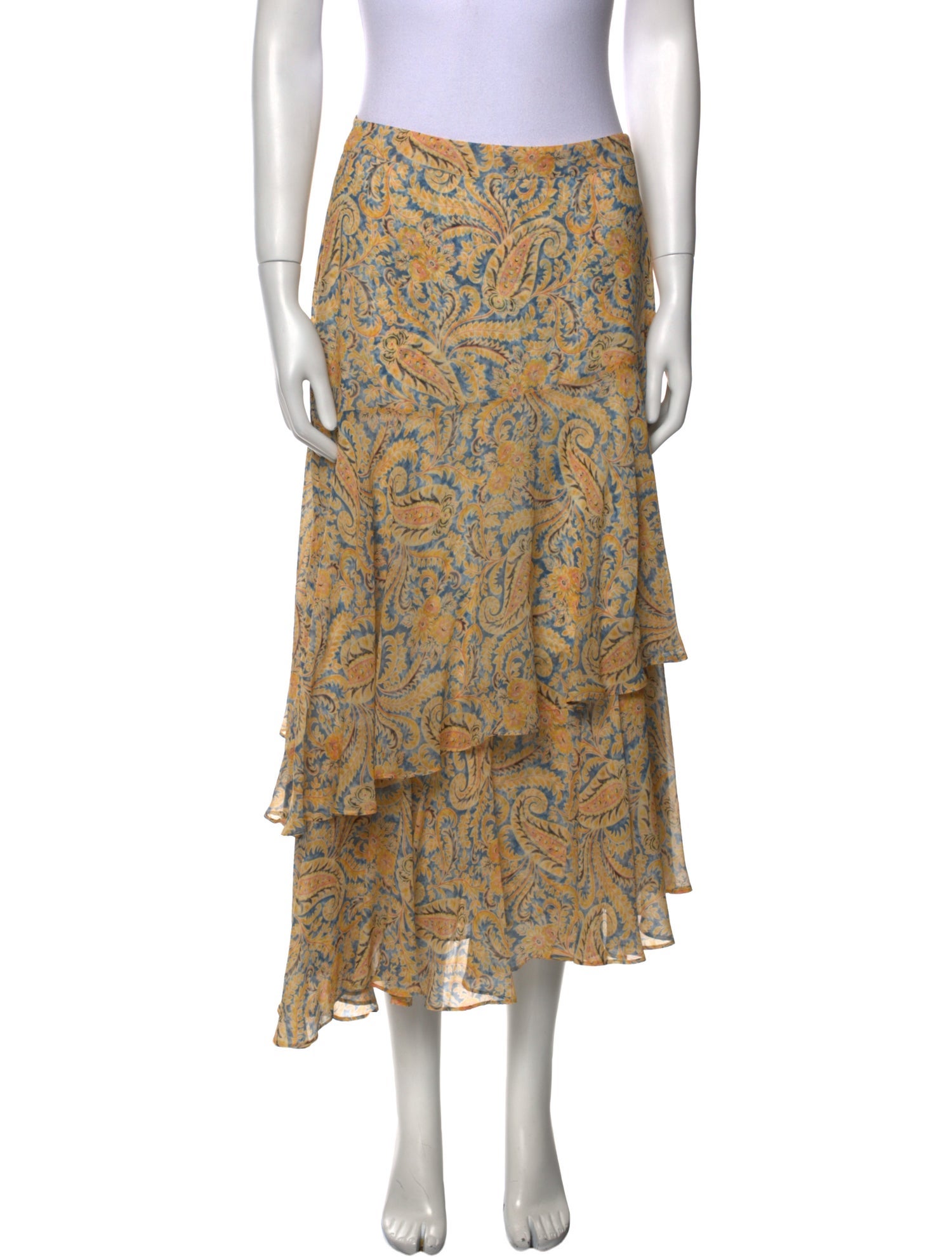 Veronica Beard Silk Midi Length Skirt