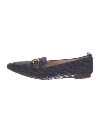 Veronica Beard Raffia Loafers