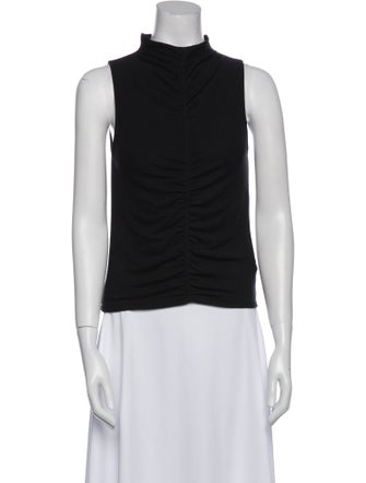 Veronica Beard Mock Neck Sleeveless Top